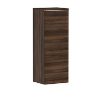 hansgrohe Xelu Q Armoire mi-haute, 400x350, 1 porte, charnières à gauche, 2 étagères en verre, 54130000, Couleur: Meuble noyer foncÃ©/poignÃ©e chrome