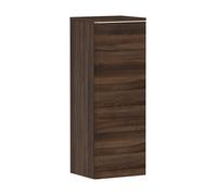 hansgrohe Xelu Q Armoire mi-haute, 400x350, 1 porte, charnières à gauche, 2 étagères en verre, 54130700, Couleur: Meuble noyer foncÃ©/poignÃ©e blanc mat