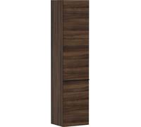 Hansgrohe Xelu Q Armoire mi-Haute, 400x350x1650, 2 Portes, charnières à Droite, 3 étagères en Verre, 54142670, Couleur: Noyer foncé