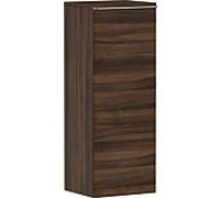 hansgrohe Xelu Q Armoire mi-haute, 400x350, 1 porte, charnières à gauche, 2 étagères en verre, 54130000, Couleur: Meuble noyer foncÃ©/poignÃ©e chrome