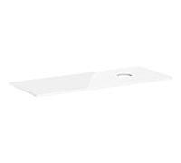 hansgrohe Xelu Q console 54117050 1360 x 550 mm, découpe à droite, vasque à poser sans trou pour robinetterie, blanc brillant