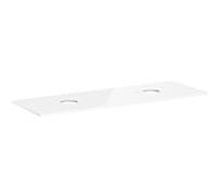 hansgrohe Xelu Q console 54119050 1560 x 550 mm, 2 découpes, vasque à poser sans trou pour robinetterie, blanc brillant