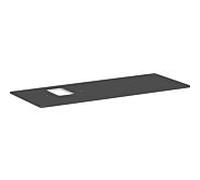 Hansgrohe Plan de travail suspendu Xelu Q 136×55 cm découpe gauche pour vasque à poser gris 54123910