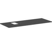 hansgrohe Xelu Q Console avec découpe à gauche, 1360x550, pour vasque à poser, avec trou pour robinet, 54123910, Couleur: Gris diamant mat