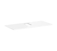 hansgrohe Xelu Q Console avec découpe au centre, 1180x550, pour vasque à poser, avec trou pour robinet, 54122050, Couleur: Blanc brillant