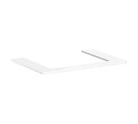 hansgrohe Xelu Q Console avec découpe au centre, 600x480, pour vasque à poser, polie, 54109050, Couleur: Blanc brillant