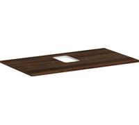 Hansgrohe Plan de travail suspendu Xelu Q 98x55 cm découpe centrale, trou robinet - Noyer 54121630