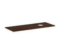 hansgrohe Xelu Q Console avec découpe ronde à droite, 1360x550, pour vasque à poser, sans trou pour robinet, 54117630, Couleur: Noyer Foncé Foncé