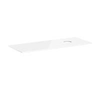 hansgrohe Xelu Q console 54117050 1360 x 550 mm, découpe à droite, vasque à poser sans trou pour robinetterie, blanc brillant
