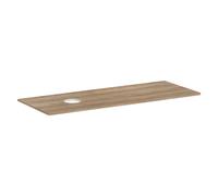 hansgrohe Xelu Q Console avec découpe ronde à gauche, 1360x550, pour vasque à poser, sans trou pour robinet, 54116230, Couleur: Chêne nature