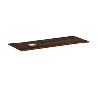 hansgrohe Xelu Q Console avec découpe ronde à gauche, 1360x550, pour vasque à poser, sans trou pour robinet, 54116630, Couleur: Noyer Foncé Foncé