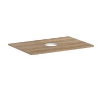 hansgrohe Xelu Q Console avec découpe ronde au centre, 780x550, pour vasque à poser, sans trou pour robinet, 54113230, Couleur: Chêne nature