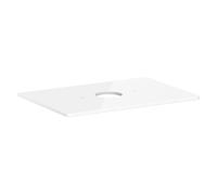 hansgrohe Xelu Q Console avec découpe ronde au centre, 780x550, pour vasque à poser, sans trou pour robinet, 54113050, Couleur: Blanc brillant