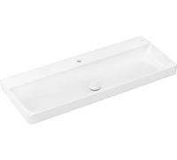 hansgrohe vasque à poser Xelu Q 1200x480mm, avec trou pour robinetterie, sans trop-plein, sol, blanc