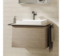 hansgrohe Xelu Q meuble sous-vasque 54056670 780x485x550mm, avec tiroir, chêne naturel, noir mat