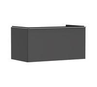 hansgrohe Xelu Q meuble sous-lavabo, 980x550, 1 tiroir, pour consoles avec vasque à poser, poli, 5, 54059000, Couleur: Meuble gris diamant mat/poignÃ©e chrome