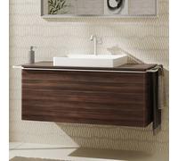hansgrohe Xelu Q meuble sous-vasque 54065700 1180x485x550mm, tiroir, noyer foncé, blanc mat