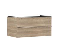 hansgrohe Xelu Q Meuble sous-lavabo, 980x550, 2 tiroirs, pour vasques à poser, 54080000, Couleur: Meuble chÃªne naturel/poignÃ©e chrome