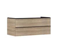 hansgrohe Xelu Q meuble sous-vasque 54084670 1180x485x550mm, 2 tiroirs, chêne naturel, noir mat
