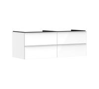 hansgrohe Xelu Q meuble sous-vasque 54086700 1360x485x550mm, 4 tiroirs, blanc brillant, blanc mat