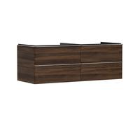 hansgrohe Xelu Q meuble sous-vasque 54089000 1360x485x550mm, 4 tiroirs, noyer foncé, chromé