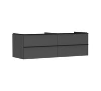 hansgrohe Xelu Q meuble sous-vasque 54091670 1560x485x550mm, 4 tiroirs, gris diamant mat, noir mat