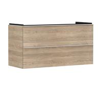 hansgrohe Xelu Q Meuble sous-lavabo, 1180x475, 2 tiroirs, pour lavabo, 54037700, Couleur: Meuble chÃªne naturel/poignÃ©e blanc mat