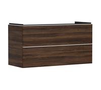 hansgrohe Xelu Q Meuble sous-lavabo, 1180x475, 2 tiroirs, pour lavabo, 54038700, Couleur: Meuble noyer foncÃ©/poignÃ©e blanc mat