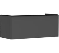 hansgrohe Xelu Q meuble sous-lavabo, 1180x550, 1 tiroir, pour consoles avec vasque à poser, poli, 54063670, Couleur: Meuble gris diamant mat/poignÃ©e noir mat