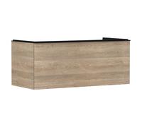 hansgrohe Xelu Q meuble sous-lavabo, 1180x550, 1 tiroir, pour consoles avec vasque à poser, poli, 54064670, Couleur: Meuble chÃªne naturel/poignÃ©e noir mat
