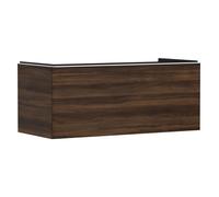 hansgrohe Xelu Q meuble sous-lavabo, 1180x550, 1 tiroir, pour consoles avec vasque à poser, poli, 54065700, Couleur: Meuble noyer foncÃ©/poignÃ©e blanc mat