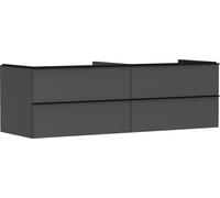 hansgrohe Xelu Q meuble sous-vasque 54091670 1560x485x550mm, 4 tiroirs, gris diamant mat, noir mat