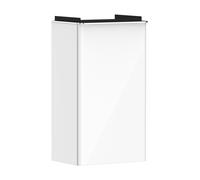 hansgrohe Xelu Q Meuble sous-lavabo, 340x245 pour lave-mains, 1 porte, charnières à droite, 54015000, Couleur: Meuble blanc brillant/poignée chromée