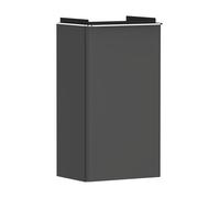 hansgrohe Xelu Q Meuble sous-lavabo, 340x245 pour lave-mains, 1 porte, charnières à gauche, 54012000, Couleur: Meuble gris diamant mat/poignÃ©e chrome