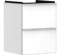 hansgrohe Xelu Q meuble sous-lavabo, 480x475, 2 tiroirs, pour lave-mains, 54019700, Couleur: Meuble blanc brillant/poignÃ©e blanc mat