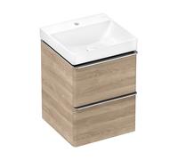 hansgrohe Xelu Q meuble sous-vasque 54021000 480x605x475mm, pour lave-mains , 2 tiroirs, chêne naturel, chromé