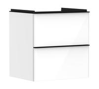 Hansgrohe Meuble sous-vasque suspendu Xelu Q 58x49.5x60.5 cm 2 tiroirs blanc-noir 54023670