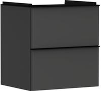 Hansgrohe Meuble sous-lavabo suspendu Xelu Q 58x49.5x60.5 cm 2 tiroirs noir-gris 54024670