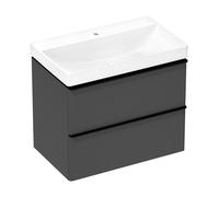 hansgrohe Xelu Q Meuble sous-lavabo, 780x475, 2 tiroirs, pour lavabo, 54028670, Couleur: Meuble gris diamant mat/poignÃ©e noir mat
