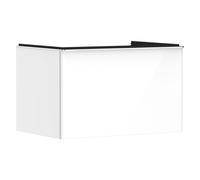 hansgrohe Xelu Q meuble sous-lavabo, 780x550, 1 tiroir, pour consoles avec vasque à poser, poli, 54054000, Couleur: Meuble blanc brillant/poignée chromée