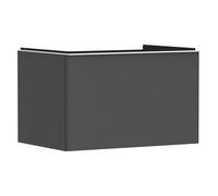 hansgrohe Xelu Q meuble sous-lavabo, 780x550, 1 tiroir, pour consoles avec vasque à poser, poli, 54055700, Couleur: Meuble gris diamant mat/poignÃ©e blanc mat