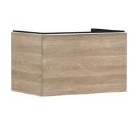 hansgrohe Xelu Q meuble sous-lavabo, 780x550, 1 tiroir, pour consoles avec vasque à poser, poli, 54056700, Couleur: Meuble chÃªne naturel/poignÃ©e blanc mat