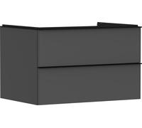 hansgrohe Xelu Q meuble sous-vasque 54075670 780x485x550mm, 2 tiroirs, gris diamant mat, noir mat
