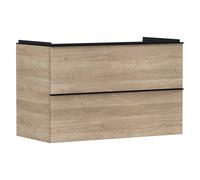 hansgrohe Xelu Q Meuble sous-lavabo, 980x475, 2 tiroirs, pour vasque, 54033670, Couleur: Meuble chÃªne naturel/poignÃ©e noir mat