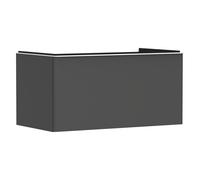 hansgrohe Xelu Q meuble sous-lavabo, 980x550, 1 tiroir, pour consoles avec vasque à poser, poli, 5, 54059700, Couleur: Meuble gris diamant mat/poignÃ©e blanc mat