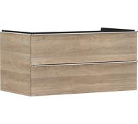 hansgrohe Xelu Q Meuble sous-lavabo, 980x550, 2 tiroirs, pour vasques à poser, 54080000, Couleur: Meuble chÃªne naturel/poignÃ©e chrome
