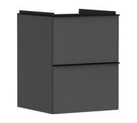 hansgrohe Xelu Q meuble sous-vasque 54020670 480x605x475mm, pour lave-mains , 2 tiroirs, gris diamant mat, noir mat
