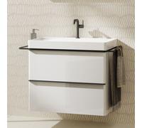 hansgrohe Xelu Q meuble sous-vasque 54027670 780x605x475mm, 2 tiroirs, blanc brillant, noir mat