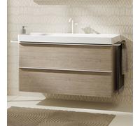 hansgrohe Xelu Q meuble sous-vasque 54037700 1180x605x475mm, 2 tiroirs, chêne naturel, blanc mat