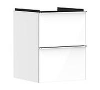 Hansgrohe Meuble sous-lavabo Xelu Q suspendu 48×49,5×60,5 cm 2 tiroirs blanc-chrome